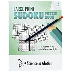 Large Print Sudoku Puzzle Book & Pencil - Volume 2