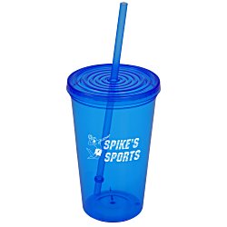 Economy Tumbler with Straw - 20 oz. - 24 hr