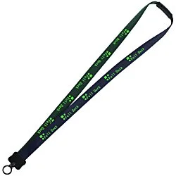 Two-Tone Smooth Nylon Lanyard - 7/8" - 34" - Plastic O-Ring