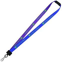 Two-Tone Smooth Nylon Lanyard - 7/8" - 34" - Metal Swivel Snap Hook