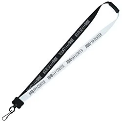 Two-Tone Poly Lanyard - 3/4" - 32" - Metal Swivel Snap Hook