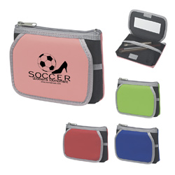 Zippered Cosmetic Pouch With Mirror  Main Image