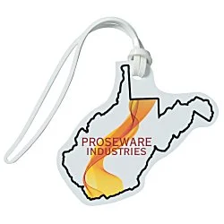 Soft Vinyl Full-Color Luggage Tag - West Virginia