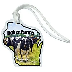 Soft Vinyl Full-Color Luggage Tag - Wisconsin