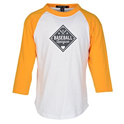 Colorblock 3/4 Sleeve Cotton Baseball T-Shirt - Youth