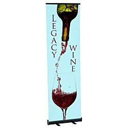 Economy Retractable Fabric Banner Display - 24"