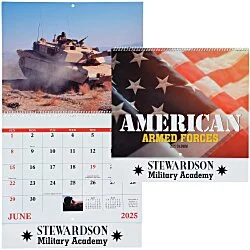 American Armed Forces Wall Calendar - Spiral