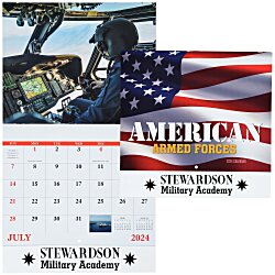 American Armed Forces Wall Calendar - Stapled