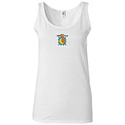 Gildan Softstyle Tank Top - Ladies' - White - Embroidered