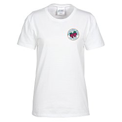 Port & Company Essential T-Shirt - Ladies' - White - Embroidered