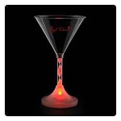 Martini Glass with Light-Up Spiral Stem - 6 oz. - 24 hr