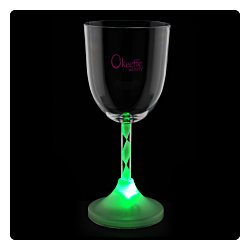 Wine Glass with Light-Up Spiral Stem - 10 oz. - 24 hr