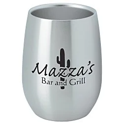 Stainless Steel Stemless Wine Glass - 9 oz.