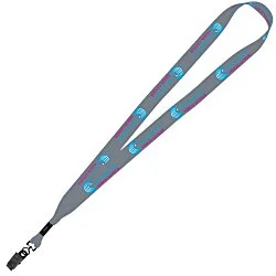 Dye-Sub Lanyard - 3/4" - 32" - Metal Bulldog Clip