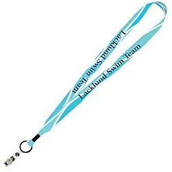 Dye-Sub Lanyard - 3/4" - 34" - Snap with Metal Bulldog Clip