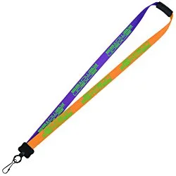 Two-Tone Smooth Nylon Lanyard - 7/8" - 36" - Metal Swivel Snap Hook