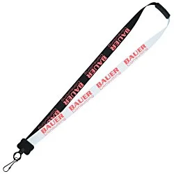 Two-Tone Poly Lanyard - 3/4" - 34" - Metal Swivel Snap Hook