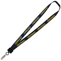 Two-Tone Poly Lanyard - 3/4" - 34" - Snap with Metal Bulldog Clip