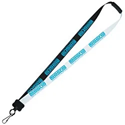 Two-Tone Poly Lanyard - 3/4" - 36" - Metal Swivel Snap Hook