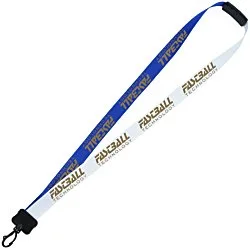 Two-Tone Poly Lanyard - 3/4" - 36" - Plastic Swivel Snap Hook