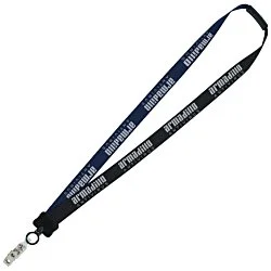 Two-Tone Poly Lanyard - 3/4" - 36" - Snap with Metal Bulldog Clip