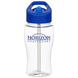 Clear Impact Poly-Pure Lite Bottle with Flip Straw Lid - 18 oz.
