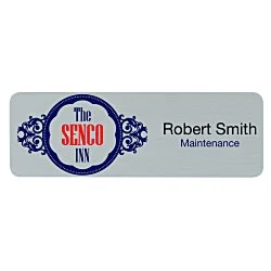 Savannah Metal Name Badge - 1" x 3" - Jeweler's Pinback