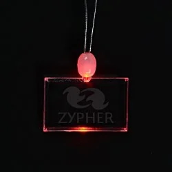 Light-Up Pendant Necklace - Rectangle