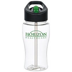 Clear Impact Poly-Pure Lite Bottle with Two-Tone Flip Straw Lid - 18 oz.