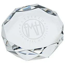 Gem Cut Crystal Paperweight