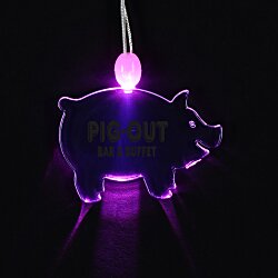 Light-Up Pendant Necklace - Pig