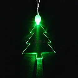 Light-Up Pendant Necklace - Pine Tree