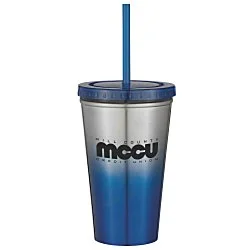 Chroma Stainless Tumbler with Straw - 16 oz. - 24 hr