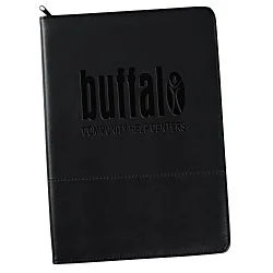 Script Zippered Padfolio