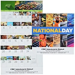 National Day Wall Calendar - Spiral