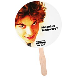 Hand Fan - 8" Round - Full Color - 24 hr