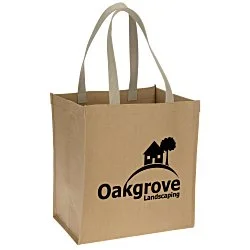 Washable Kraft Paper Fabric Shopper Tote - 13" x 12"