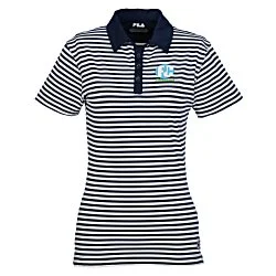 FILA Paros Striped Polo - Ladies'