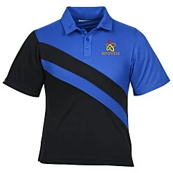 Diagonal Stripe Performance Polo - Men's