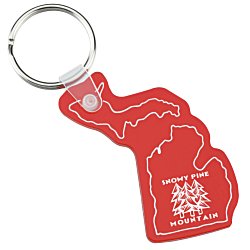 Michigan - Lower+Upper Soft Keychain - Translucent