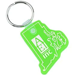 Rhode Island Soft Keychain - Translucent