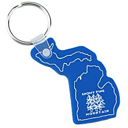 Michigan - Lower+Upper Soft Keychain - Opaque