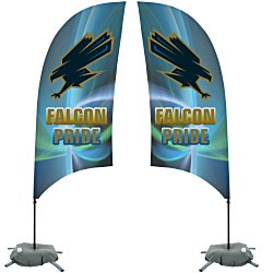 Indoor Value Razor Sail Sign - 7-1/2' - Two Sided