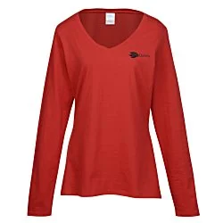 Team Favorite 4.5 oz. V-Neck Long Sleeve T-Shirt - Ladies' - Screen