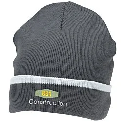 Edge Stripe Knit Cuff Beanie