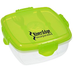 Square Clip Container with Cutlery - Freezer Pack