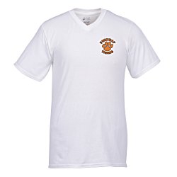 Port Classic 5.4 oz. V-Neck T-Shirt - Men’s - White - Embroidered