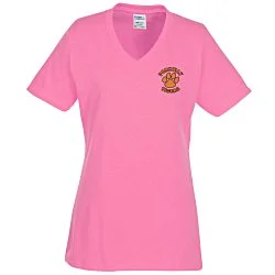 Port Classic 5.4 oz. V-Neck T-Shirt - Ladies' - Colors - Embroidered