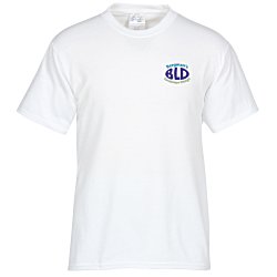 Port 50/50 Blend T-Shirt - Men's - White - Embroidered - 24 hr