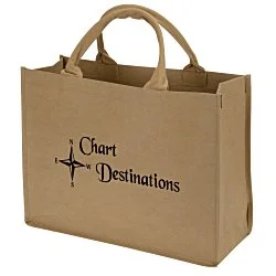 Washable Kraft Paper Fabric Tote - 12" x 16"